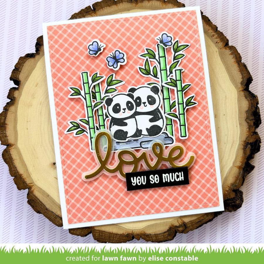 Lawn Fawn - Lawn Cuts - I Heart Pandas-ScrapbookPal