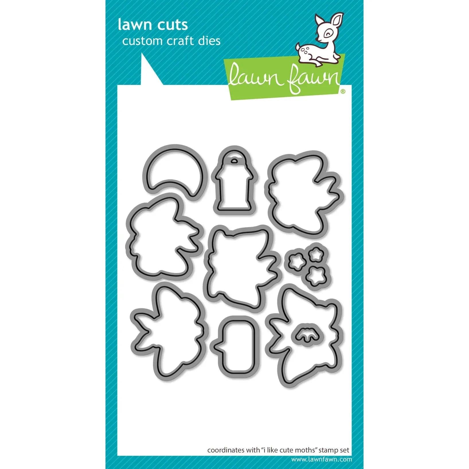 Lawn Fawn - Lawn Cuts - I Like Cute Moths-ScrapbookPal