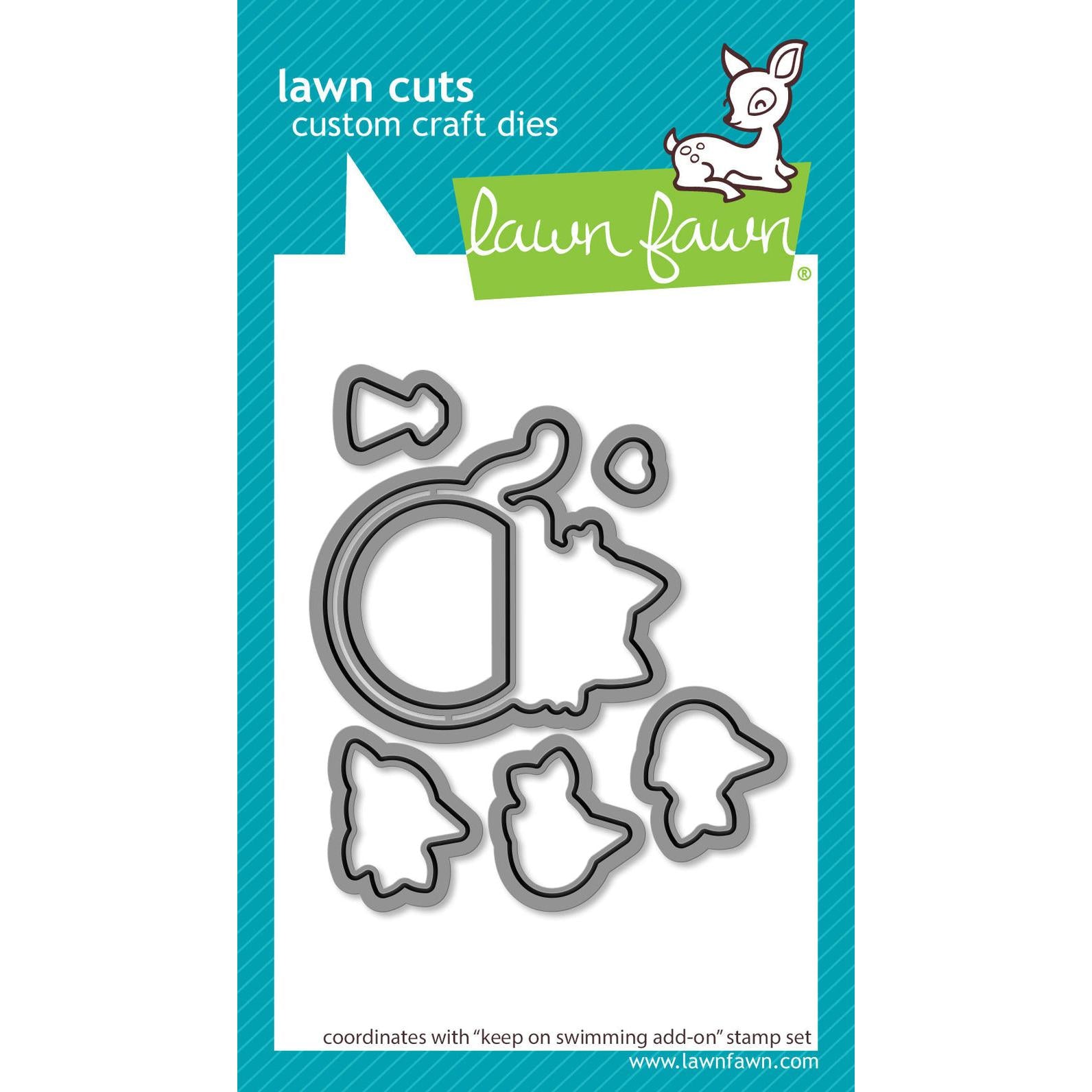 Lawn Fawn - Lawn Cuts - Keep On Swimming Add-On-ScrapbookPal