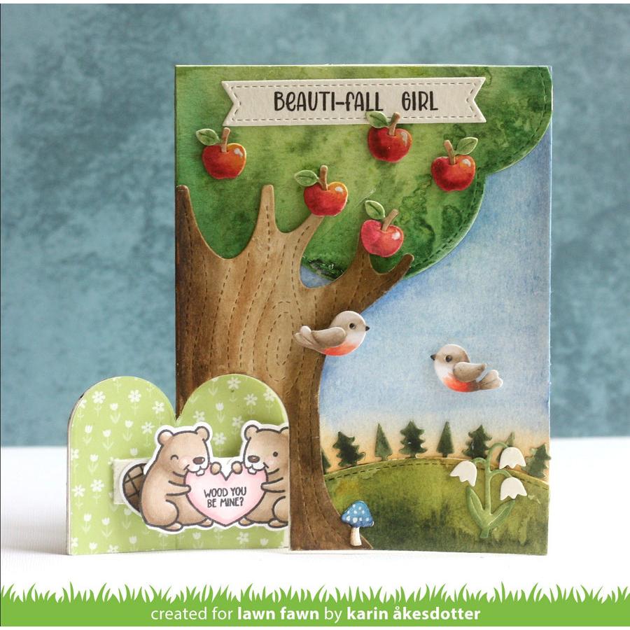 Lawn Fawn - Lawn Cuts - Knock Knock, Who&#39;s There? Tree Add-on-ScrapbookPal