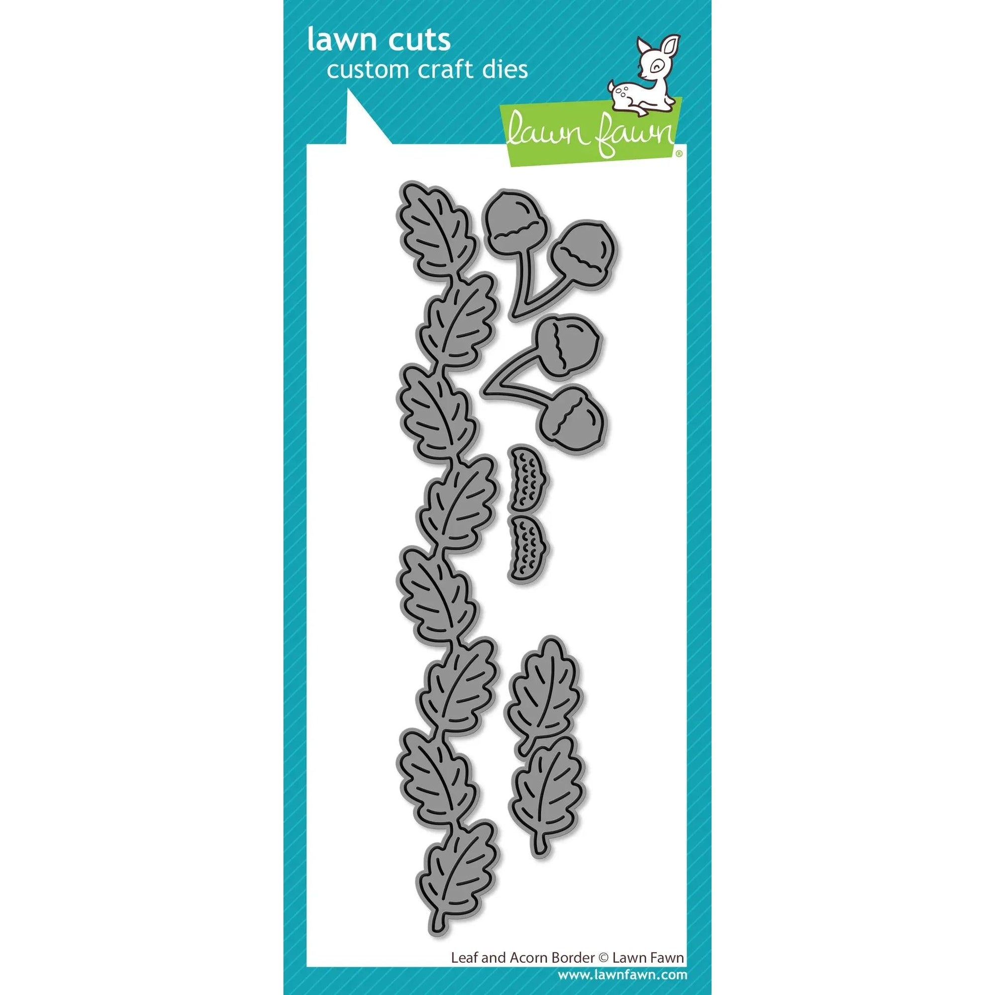 Lawn Fawn - Lawn Cuts - Leaf And Acorn Border-ScrapbookPal