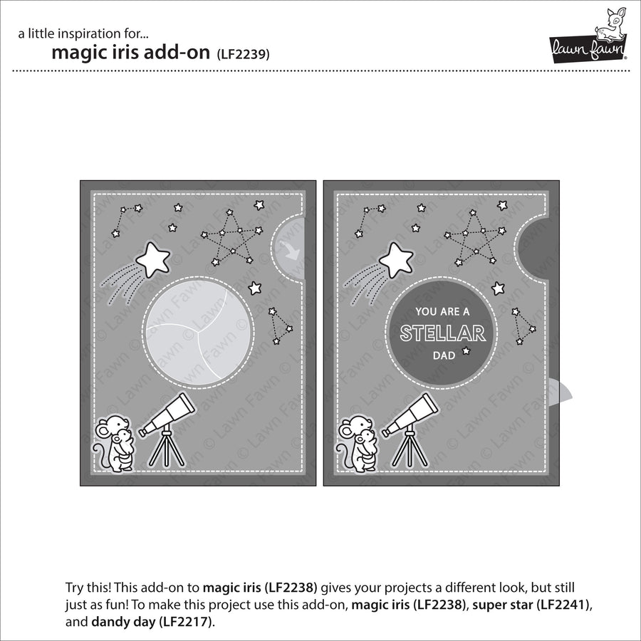 Lawn Fawn - Lawn Cuts - Magic Iris Add-On-ScrapbookPal