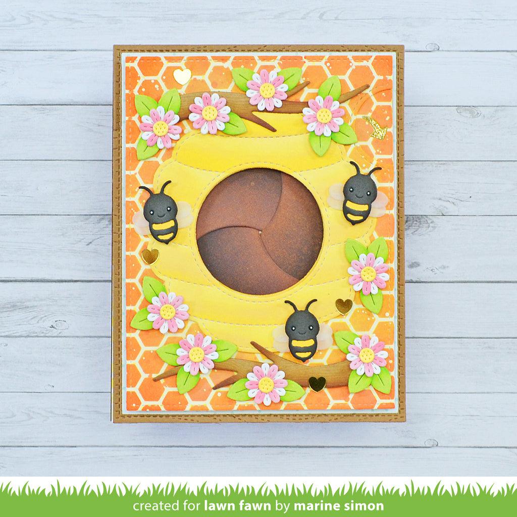 Lawn Fawn - Lawn Cuts - Magic Iris Beehive Add-On-ScrapbookPal