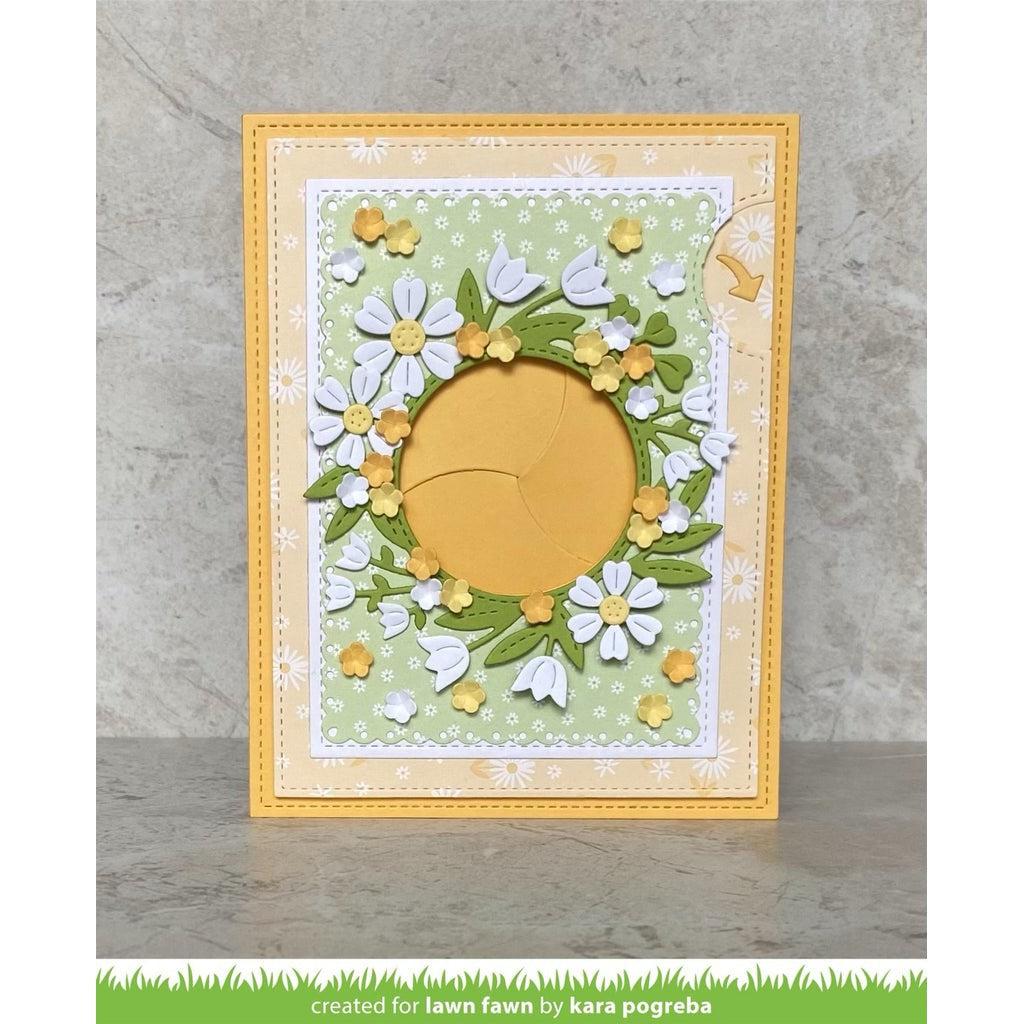 Lawn Fawn - Lawn Cuts - Magic Iris Floral Wreath Add-On-ScrapbookPal