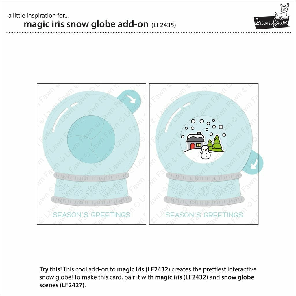 Lawn Fawn - Lawn Cuts - Magic Iris Snow Globe Add-On-ScrapbookPal