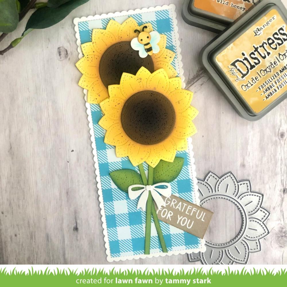 Lawn Fawn - Lawn Cuts - Magic Iris Sunflower Add-On-ScrapbookPal