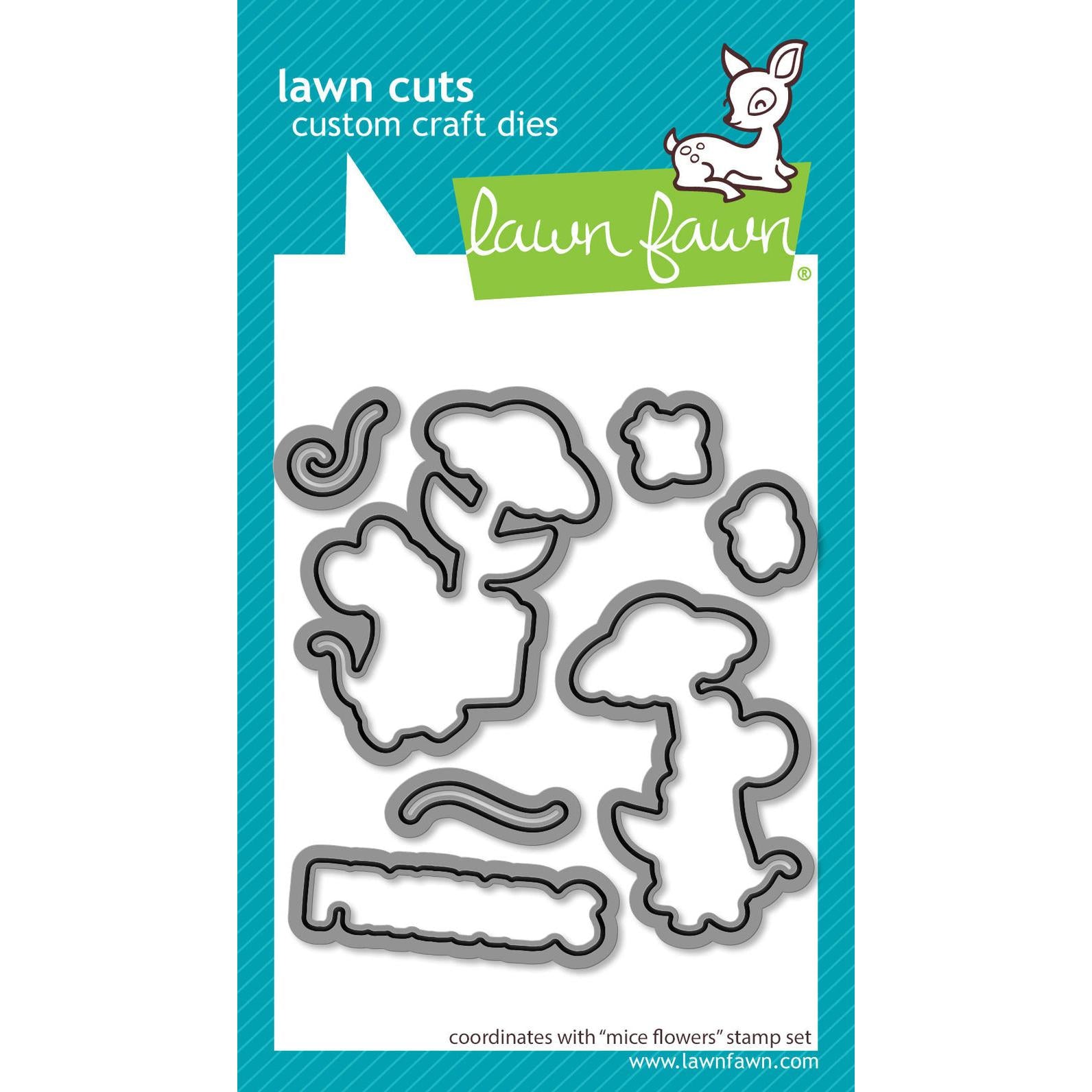 Lawn Fawn - Lawn Cuts - Mice Flowers-ScrapbookPal