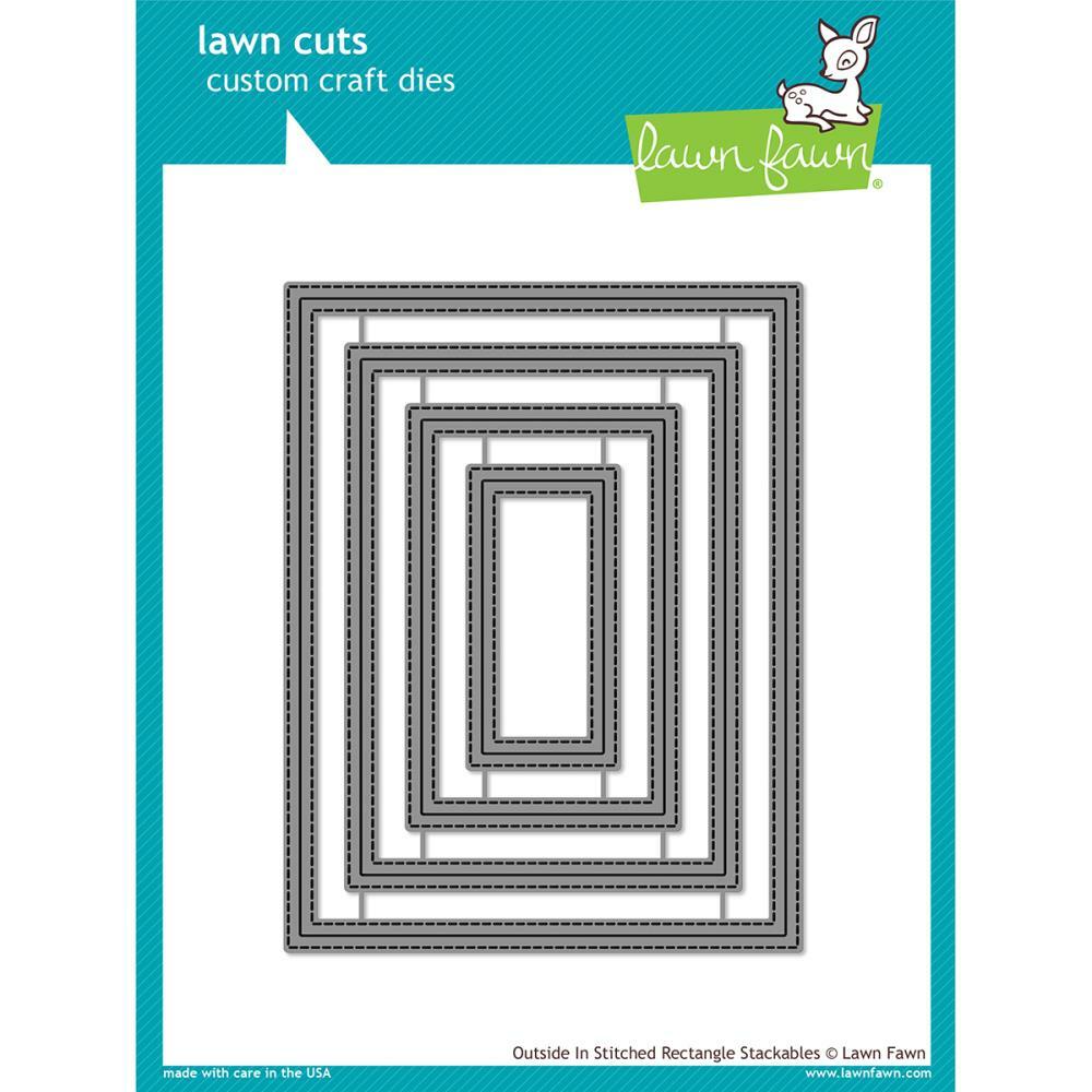 Lawn Fawn - Lawn Cuts - Outside In Stitched Rectangle Stackables-ScrapbookPal