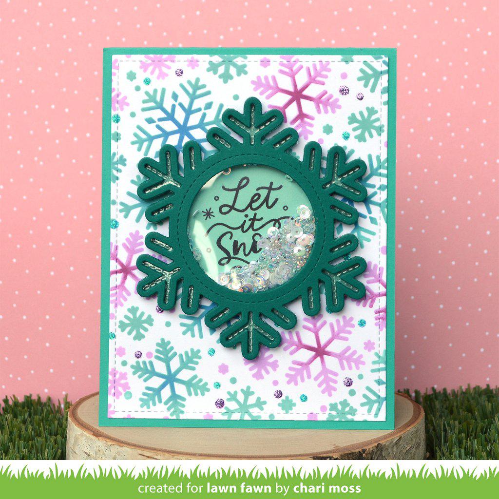 Lawn Fawn - Lawn Cuts - Outside In Stitched Snowflake-ScrapbookPal