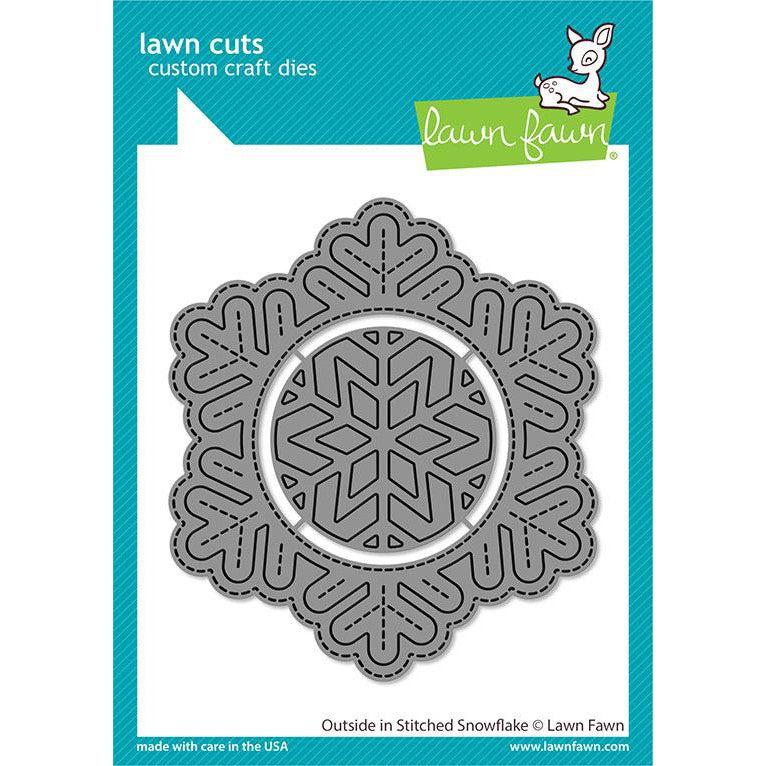 Lawn Fawn - Lawn Cuts - Outside In Stitched Snowflake-ScrapbookPal