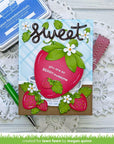 Lawn Fawn - Lawn Cuts - Outside In Stitched Strawberry-ScrapbookPal