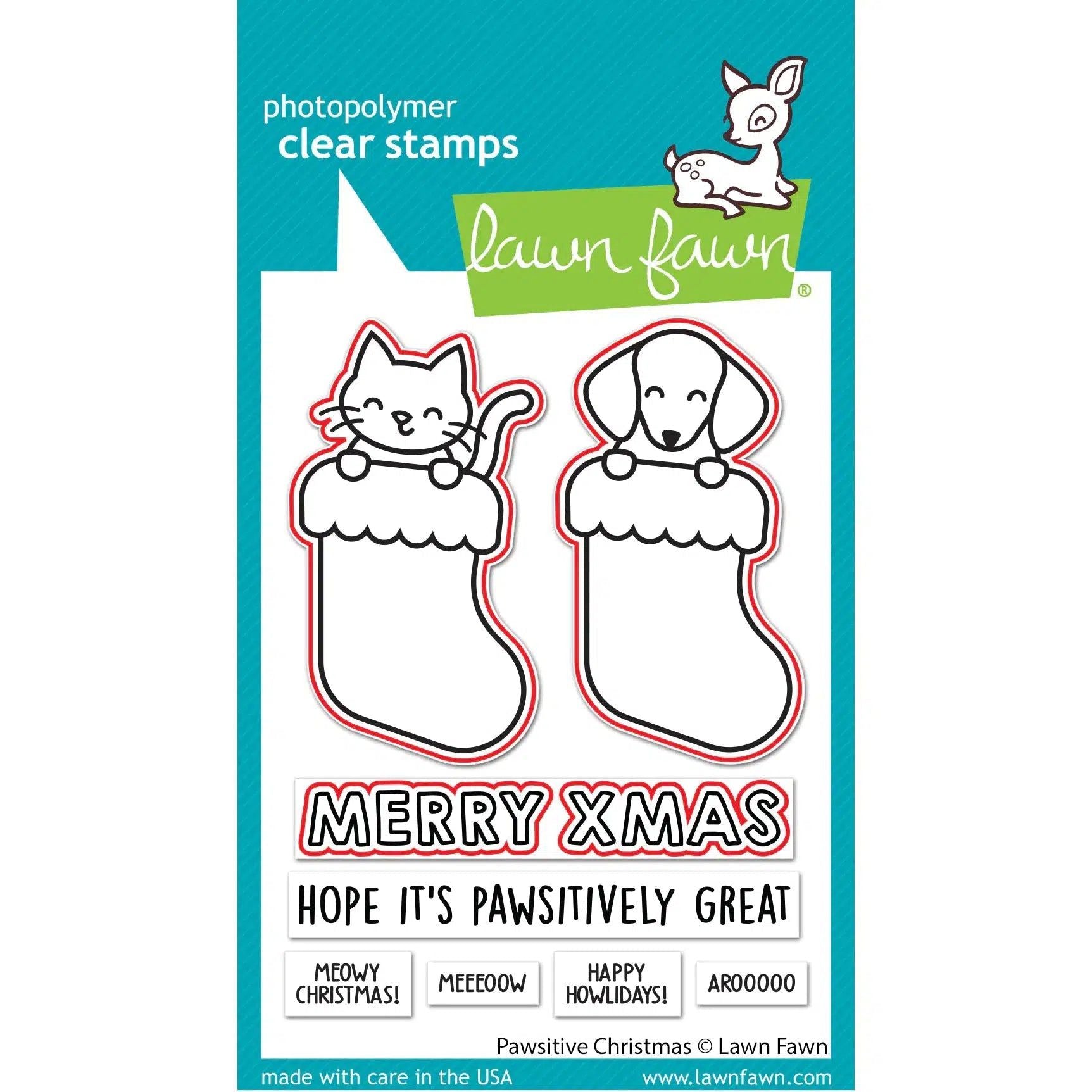 Lawn Fawn - Lawn Cuts - Pawsitive Christmas-ScrapbookPal