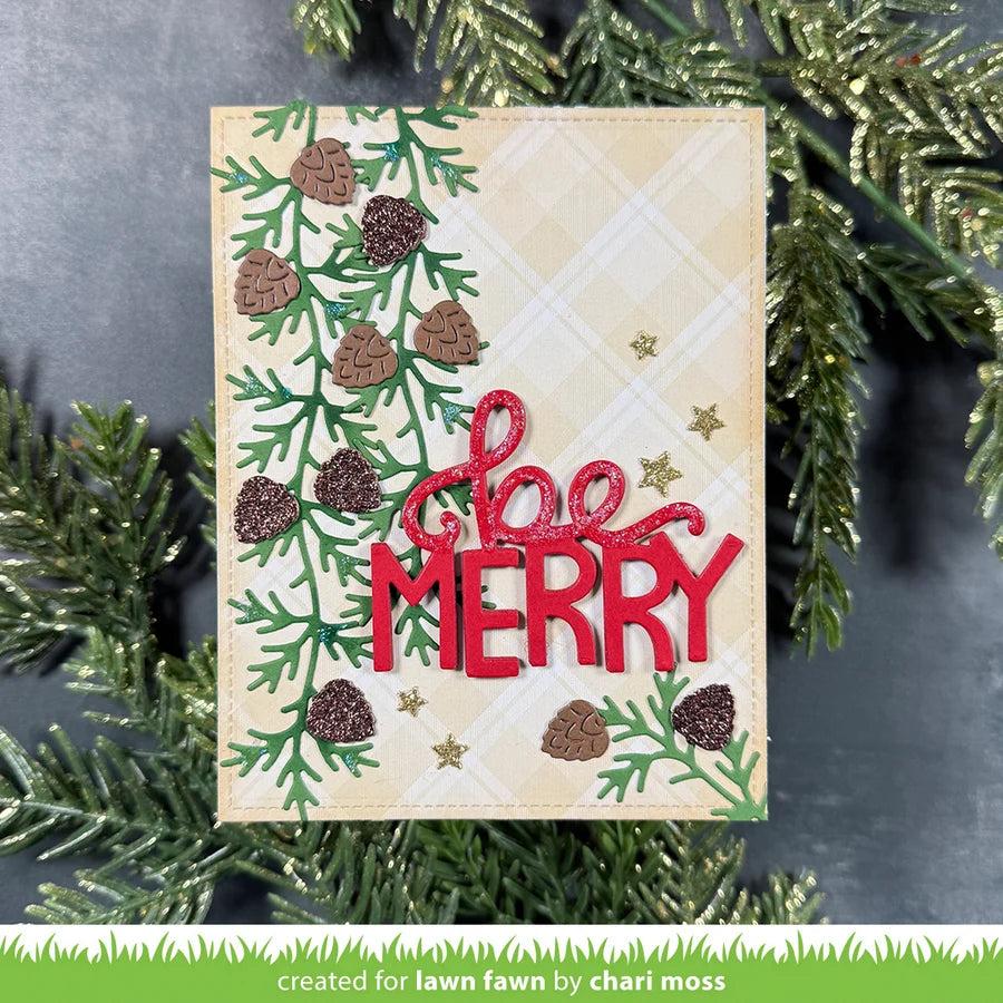 Lawn Fawn - Lawn Cuts - Pinecone And Leaves Border-ScrapbookPal
