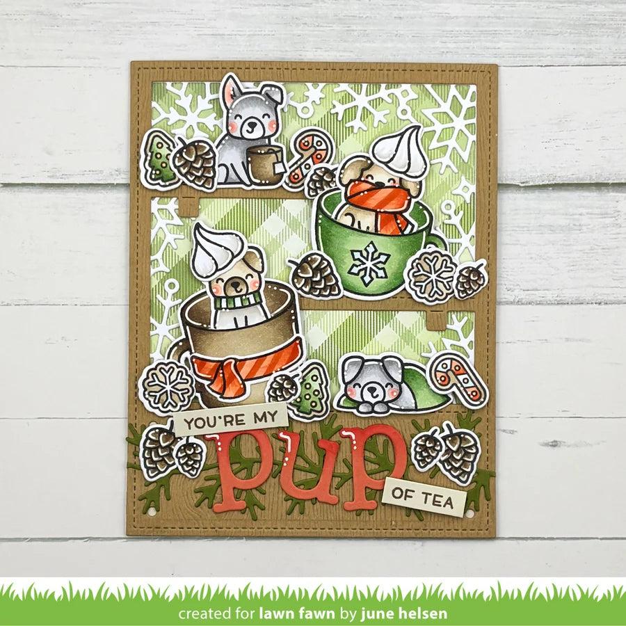 Lawn Fawn - Lawn Cuts - Pinecone And Leaves Border-ScrapbookPal