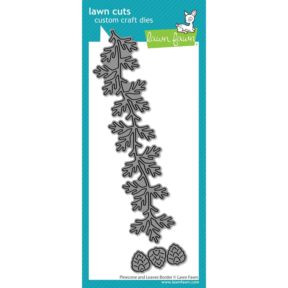 Lawn Fawn - Lawn Cuts - Pinecone And Leaves Border-ScrapbookPal
