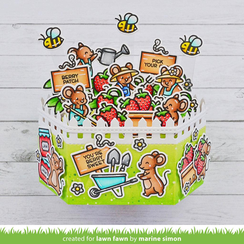 Lawn Fawn - Lawn Cuts - Platform Pop-Up Picket Fence Wrap Around-ScrapbookPal