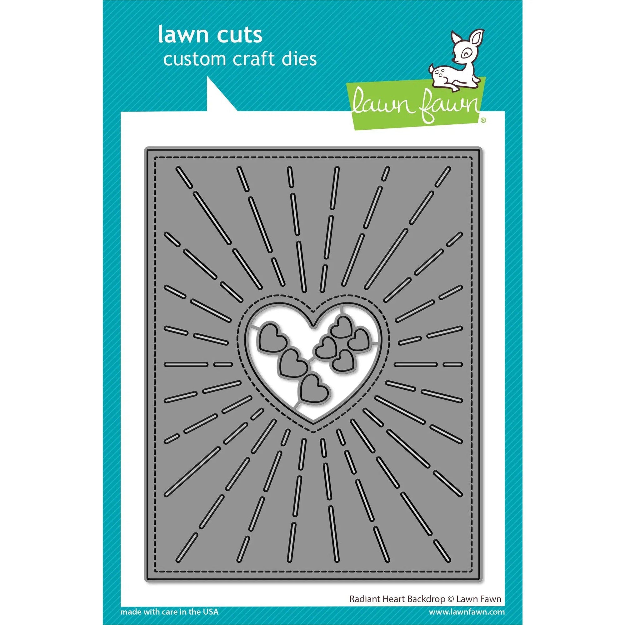 Lawn Fawn - Lawn Cuts - Radiant Heart Backdrop-ScrapbookPal