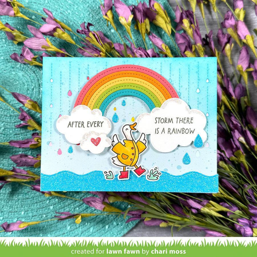 Lawn Fawn - Lawn Cuts - Rainy Day Backdrop: Landscape-ScrapbookPal