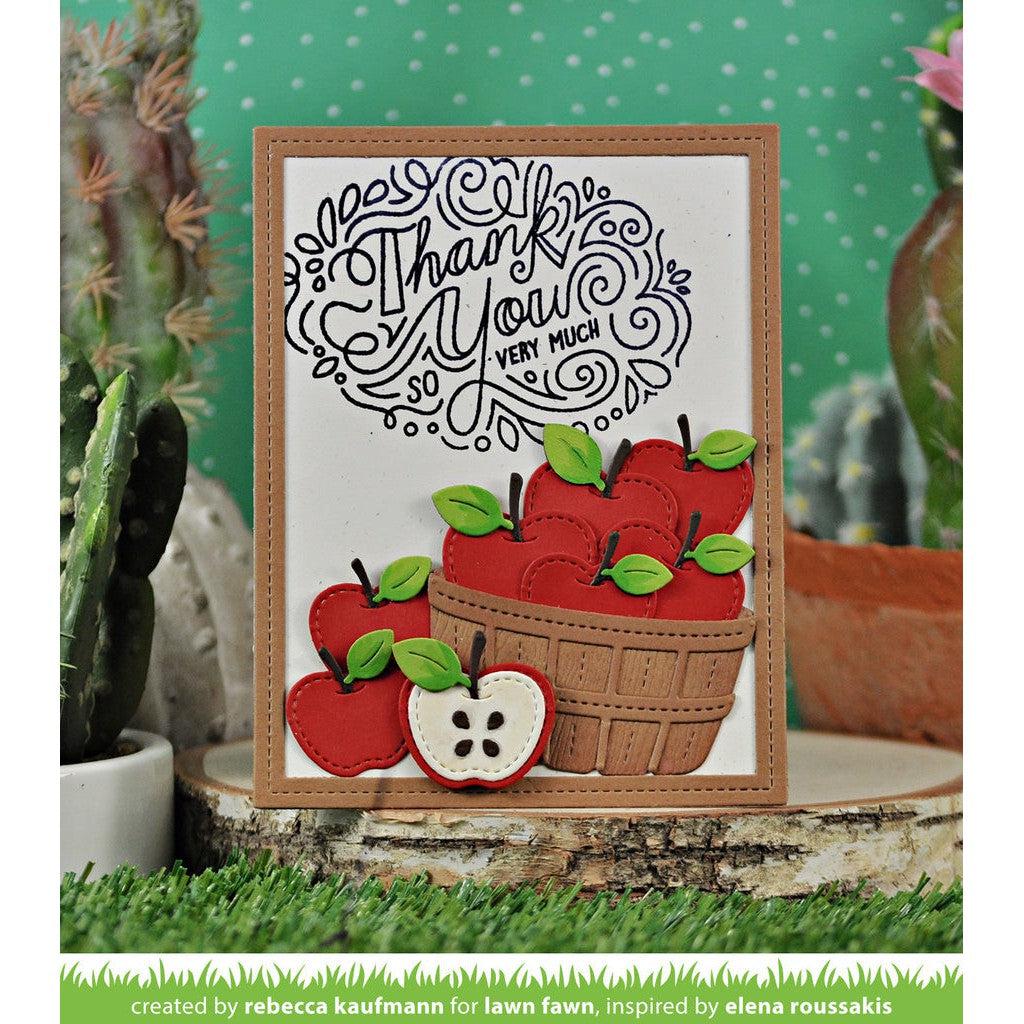 Lawn Fawn - Lawn Cuts - Reveal Wheel Apple Add-On-ScrapbookPal