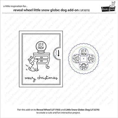 Lawn Fawn - Lawn Cuts - Reveal Wheel Little Snow Globe: Dog Add-On-ScrapbookPal