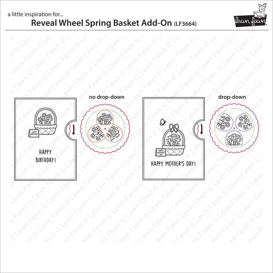 Lawn Fawn - Lawn Cuts - Reveal Wheel Spring Basket Add-On-ScrapbookPal