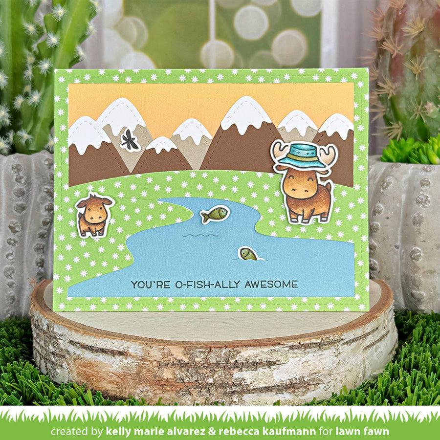 Lawn Fawn - Lawn Cuts - Riverside Backdrop: Landscape-ScrapbookPal