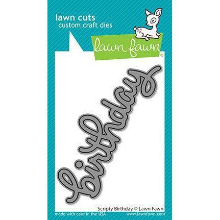 Lawn Fawn - Lawn Cuts - Scripty Birthday-ScrapbookPal