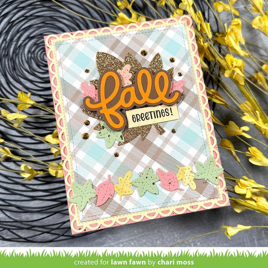 Lawn Fawn - Lawn Cuts - Scripty Fall Outline Add-on-ScrapbookPal