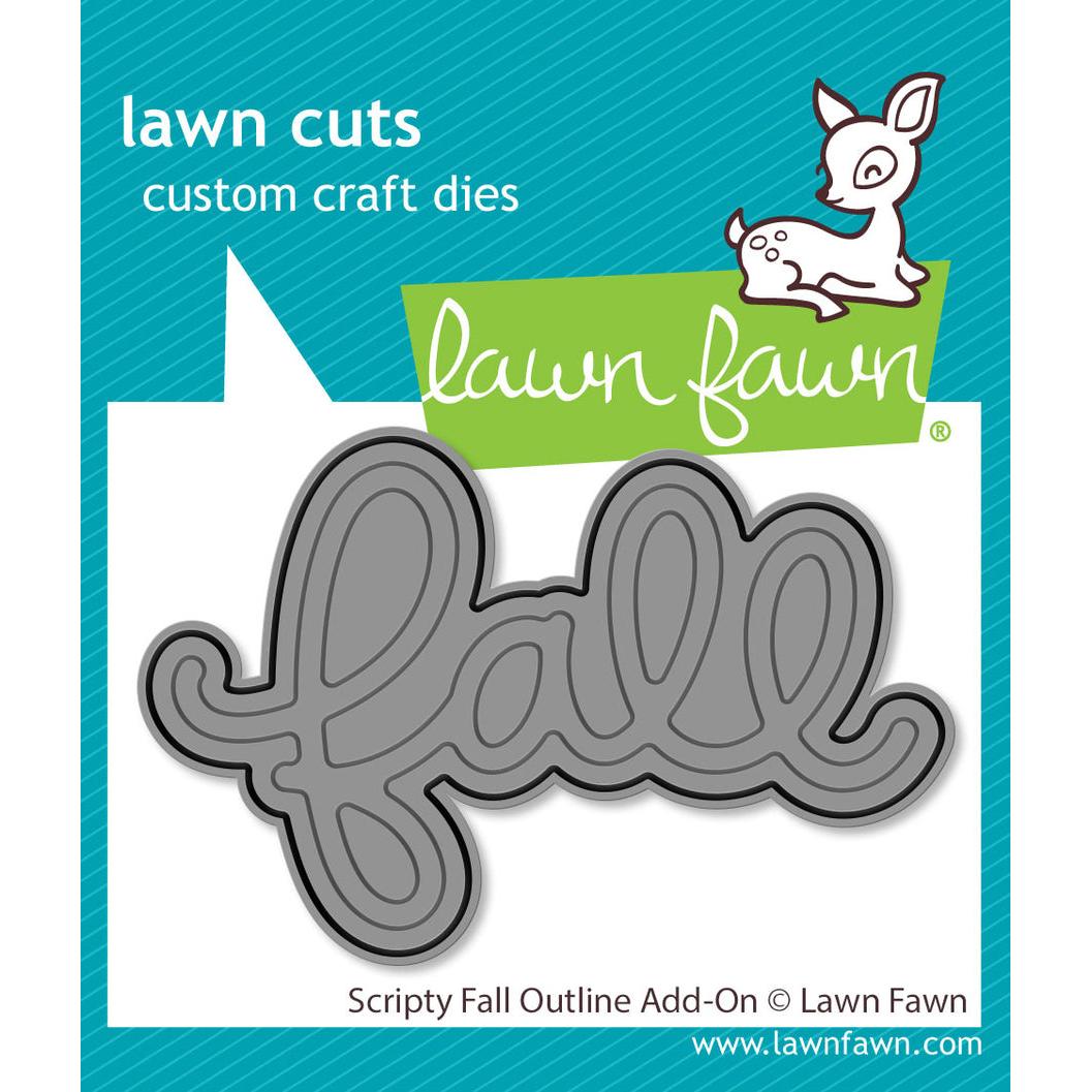 Lawn Fawn - Lawn Cuts - Scripty Fall Outline Add-on-ScrapbookPal