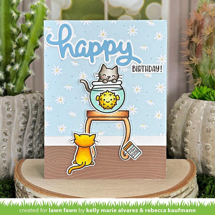Lawn Fawn - Lawn Cuts - Scripty Happy Outline Add-On-ScrapbookPal