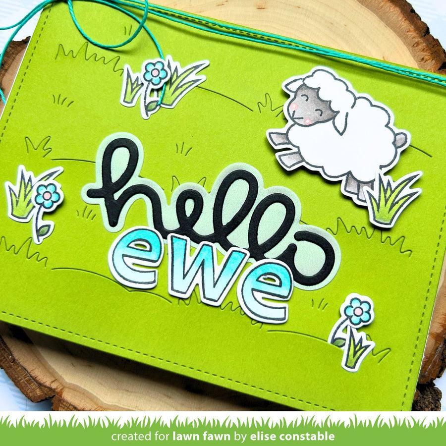 Lawn Fawn - Lawn Cuts - Scripty Hello Outline Add-On-ScrapbookPal