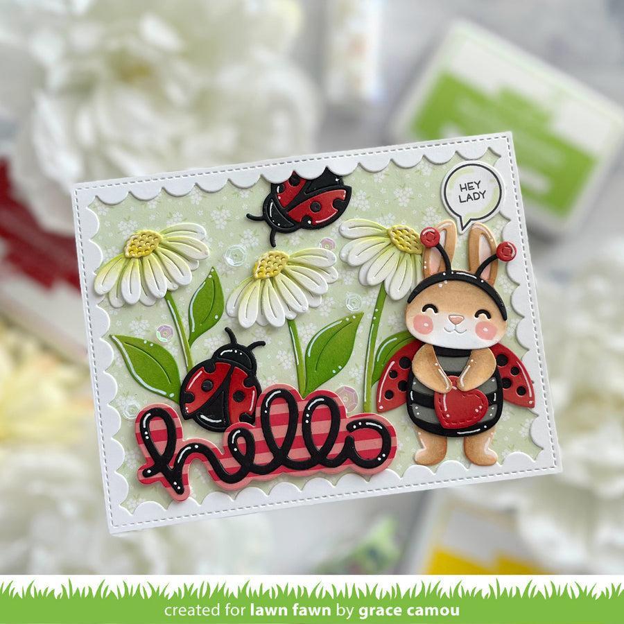 Lawn Fawn - Lawn Cuts - Scripty Hello Outline Add-On-ScrapbookPal