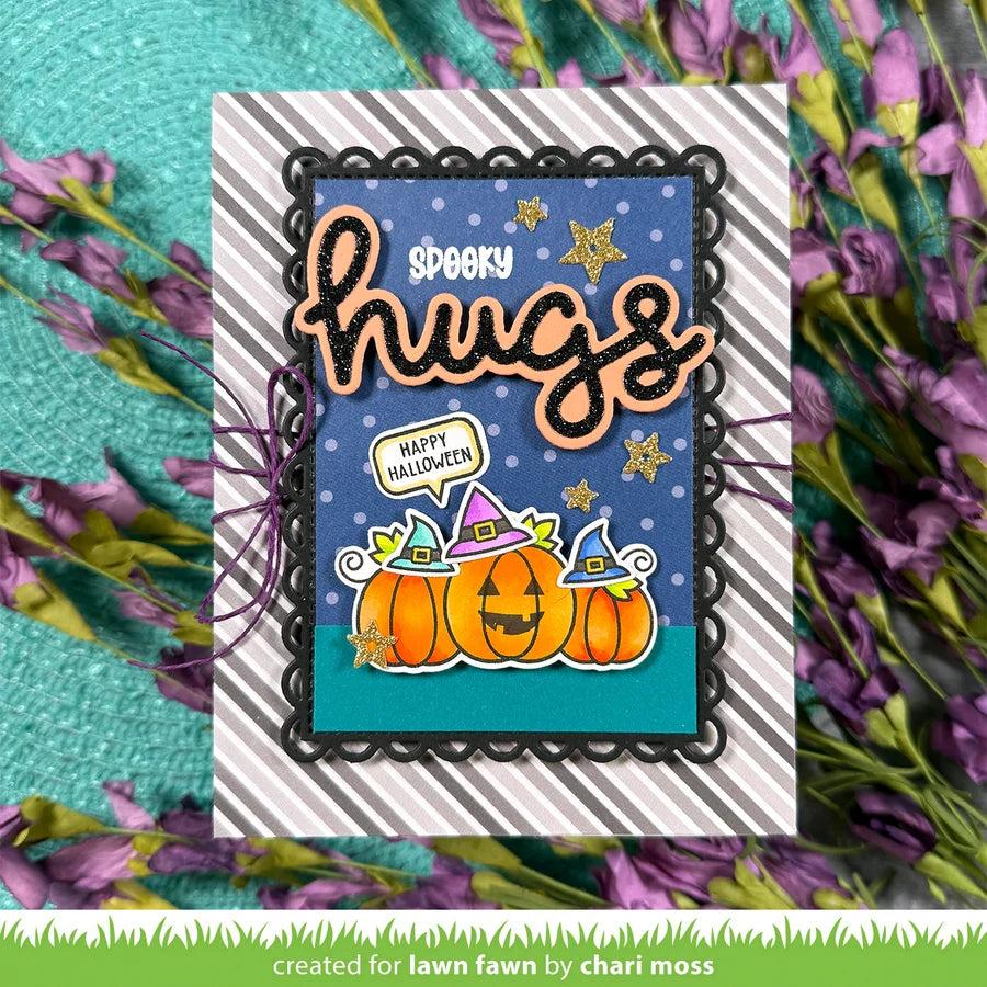 Lawn Fawn - Lawn Cuts - Scripty Hugs Outline Add-On-ScrapbookPal