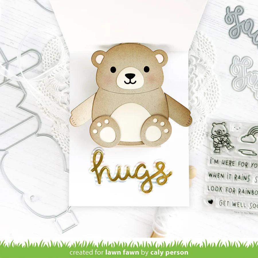 Lawn Fawn - Lawn Cuts - Scripty Hugs Outline Add-On-ScrapbookPal