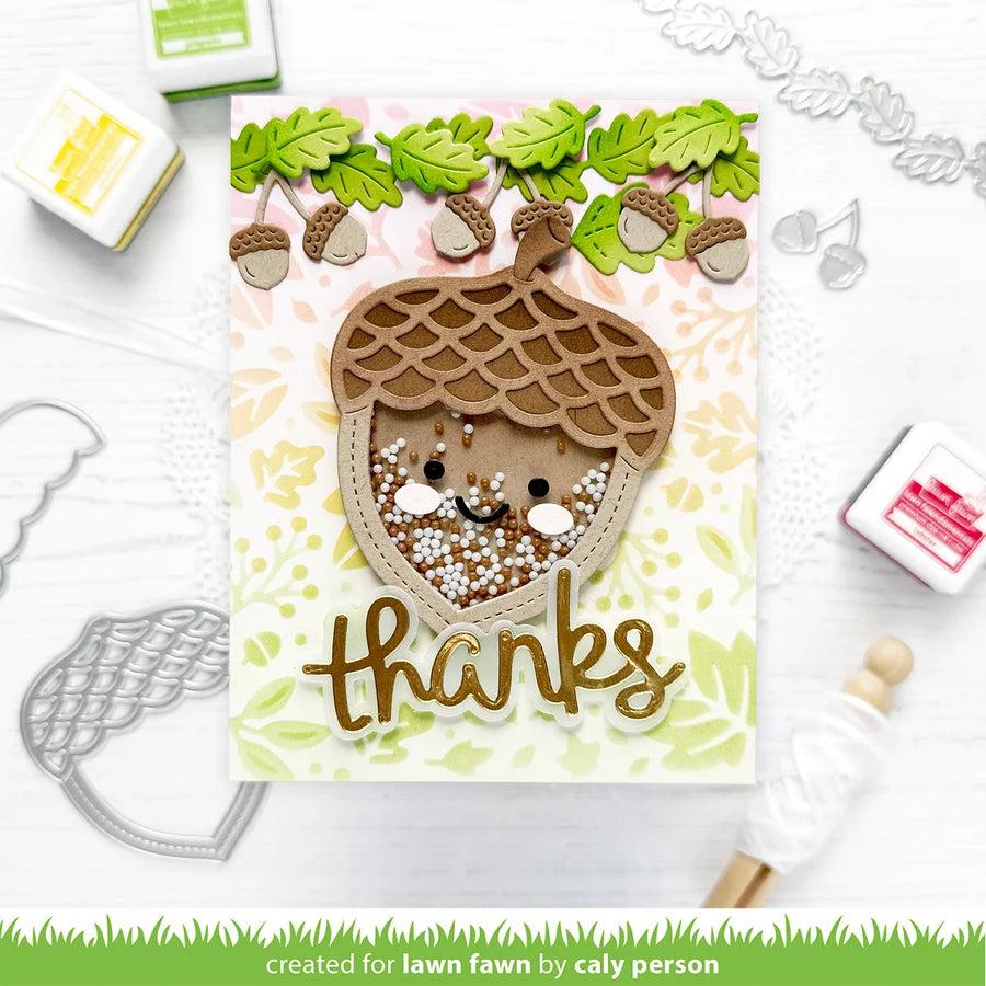 Lawn Fawn - Lawn Cuts - Scripty Thanks Outline Add-On-ScrapbookPal