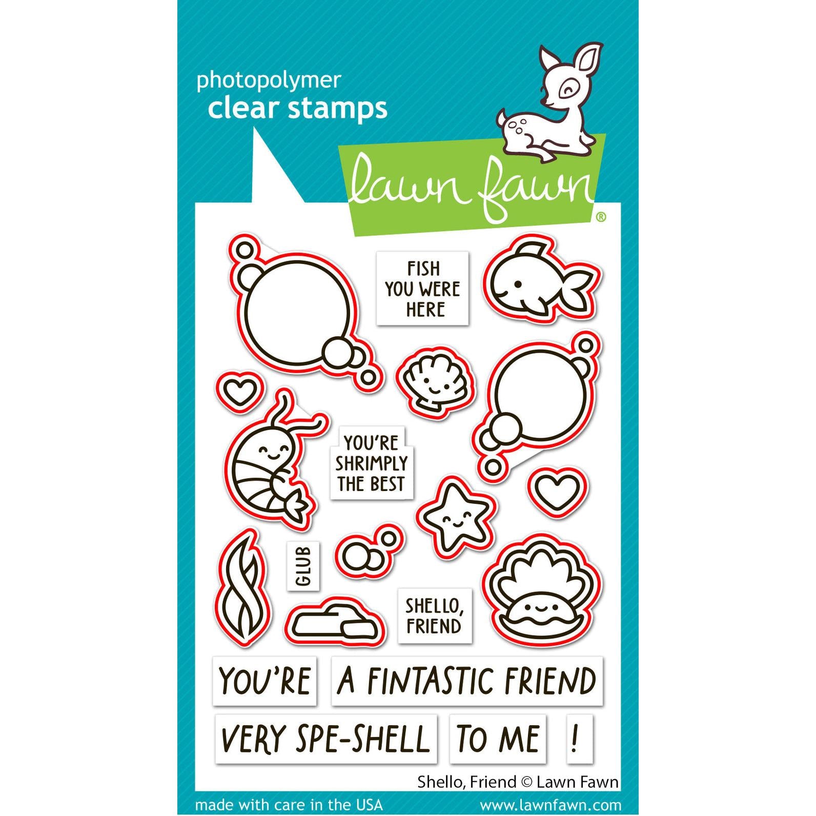 Lawn Fawn - Lawn Cuts - Shello, Friend-ScrapbookPal