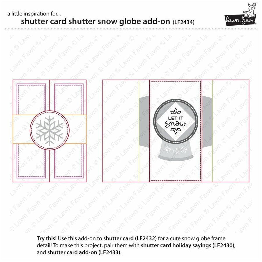 Lawn Fawn - Lawn Cuts - Shutter Card Snow Globe Add-On