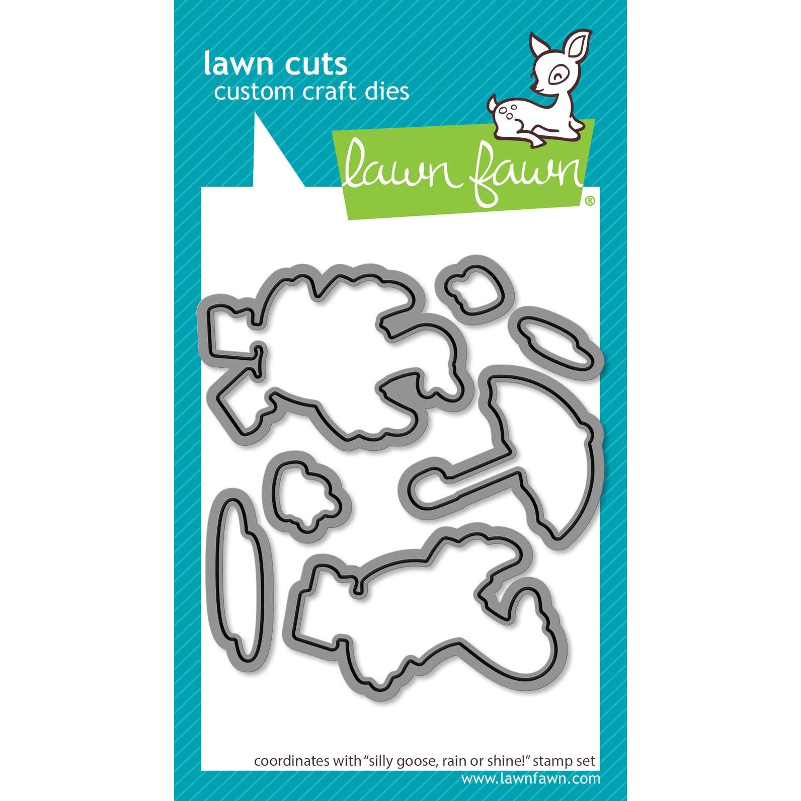 Lawn Fawn - Lawn Cuts - Silly Goose, Rain Or Shine!-ScrapbookPal