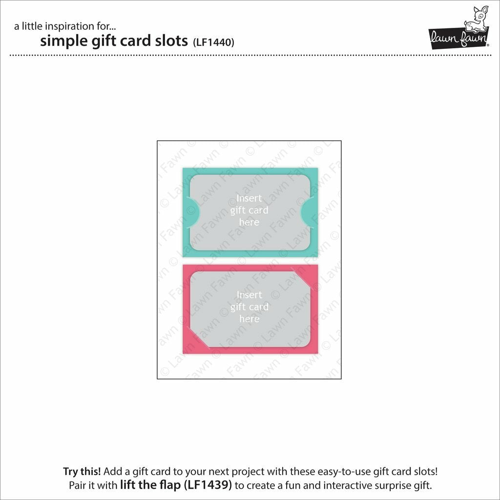 Lawn Fawn - Lawn Cuts - Simple Gift Card Slots-ScrapbookPal