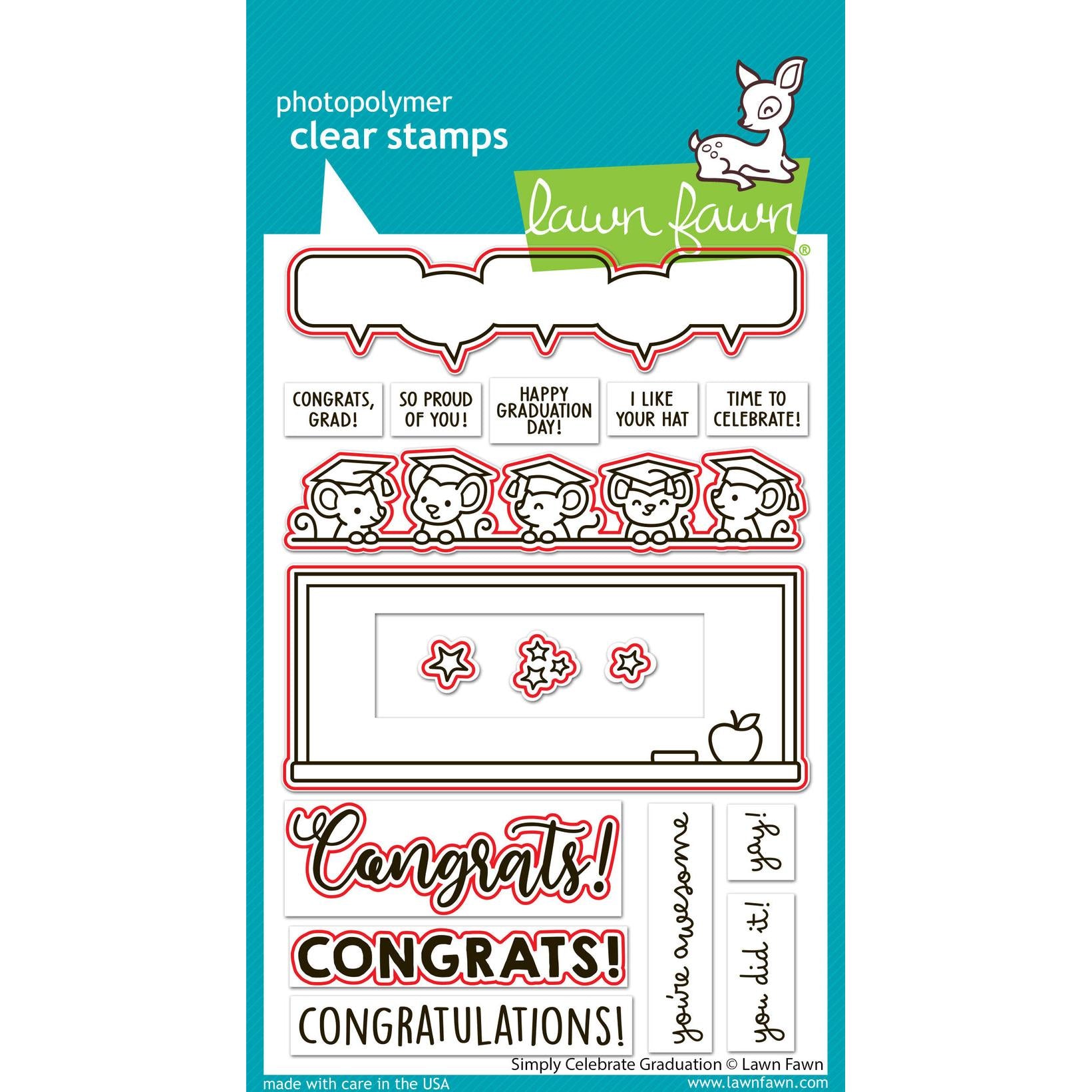 Lawn Fawn - Lawn Cuts - Simply Celebrate Graduation-ScrapbookPal