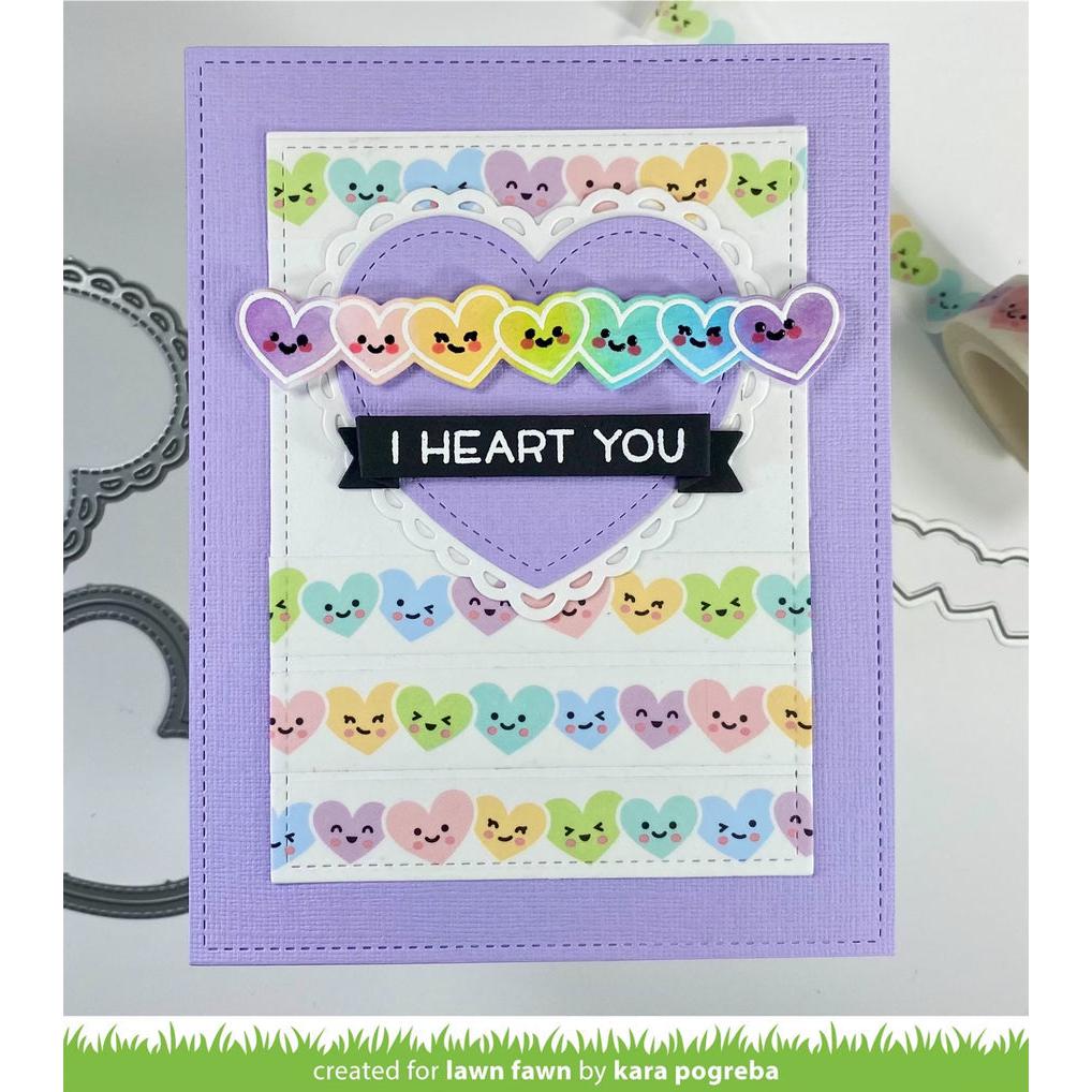 Lawn Fawn - Lawn Cuts - Simply Celebrate Hearts-ScrapbookPal