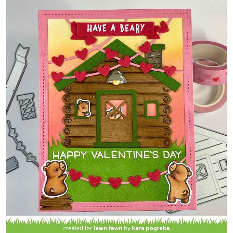 Lawn Fawn - Lawn Cuts - Simply Celebrate Hearts-ScrapbookPal