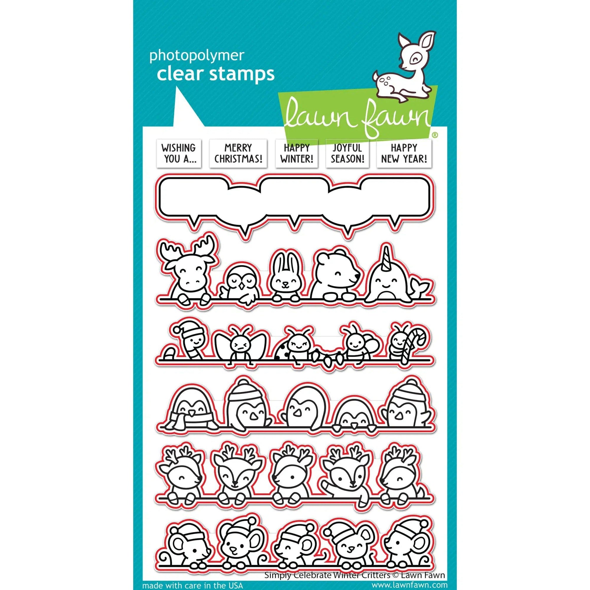 Lawn Fawn - Lawn Cuts - Simply Celebrate Winter Critters-ScrapbookPal