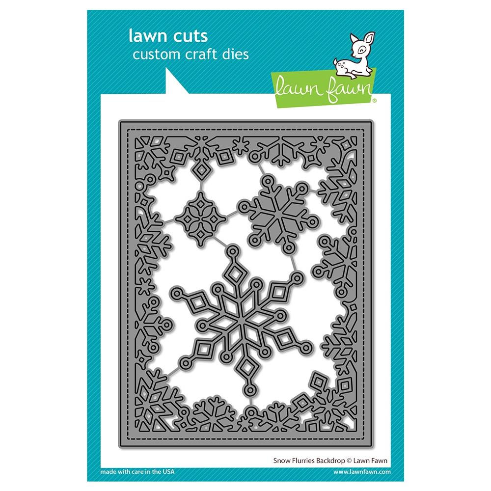 Lawn Fawn - Lawn Cuts - Snow Flurries Backdrop-ScrapbookPal