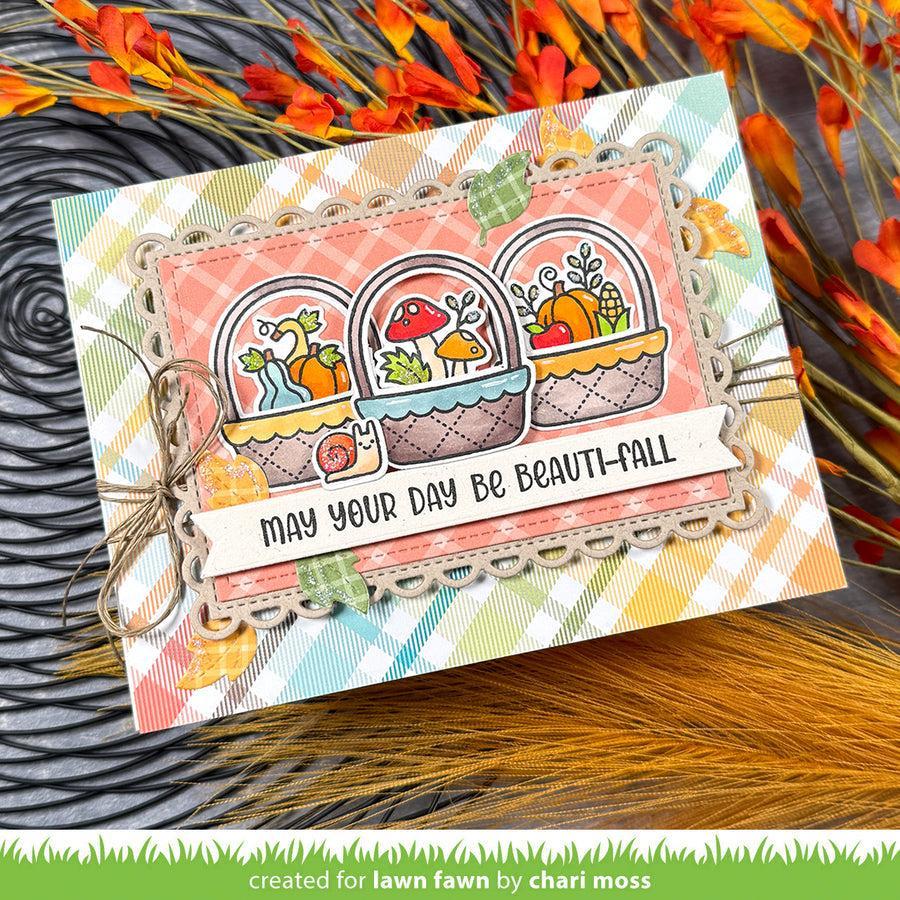 Lawn Fawn - Clear Stamps - Spring Basket Add-on: Fall-ScrapbookPal