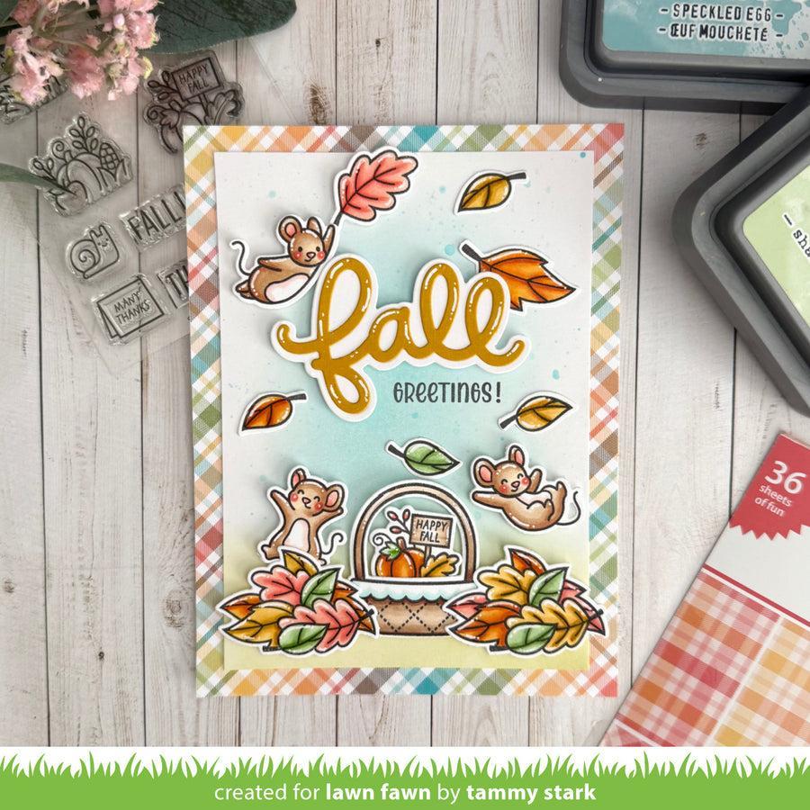 Lawn Fawn - Clear Stamps - Spring Basket Add-on: Fall-ScrapbookPal