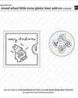 Lawn Fawn - Lawn Cuts + Stencil - Reveal Wheel Little Snow Globe: Bear Add-On-ScrapbookPal