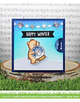 Lawn Fawn - Lawn Cuts + Stencil - Reveal Wheel Little Snow Globe: Bear Add-On-ScrapbookPal