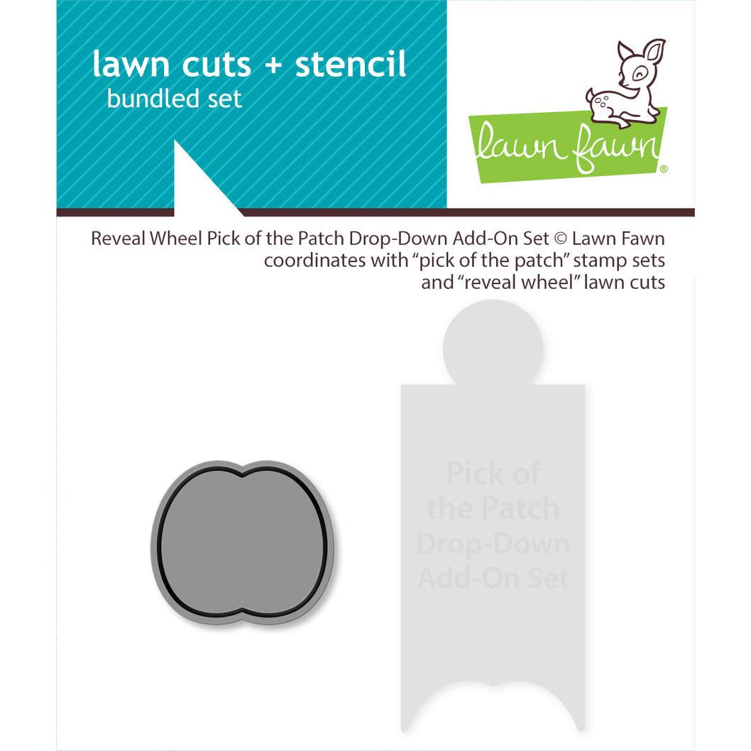 Lawn Fawn - Lawn Cuts + Stencil - Reveal Wheel Pick of the Patch Drop-Down-ScrapbookPal
