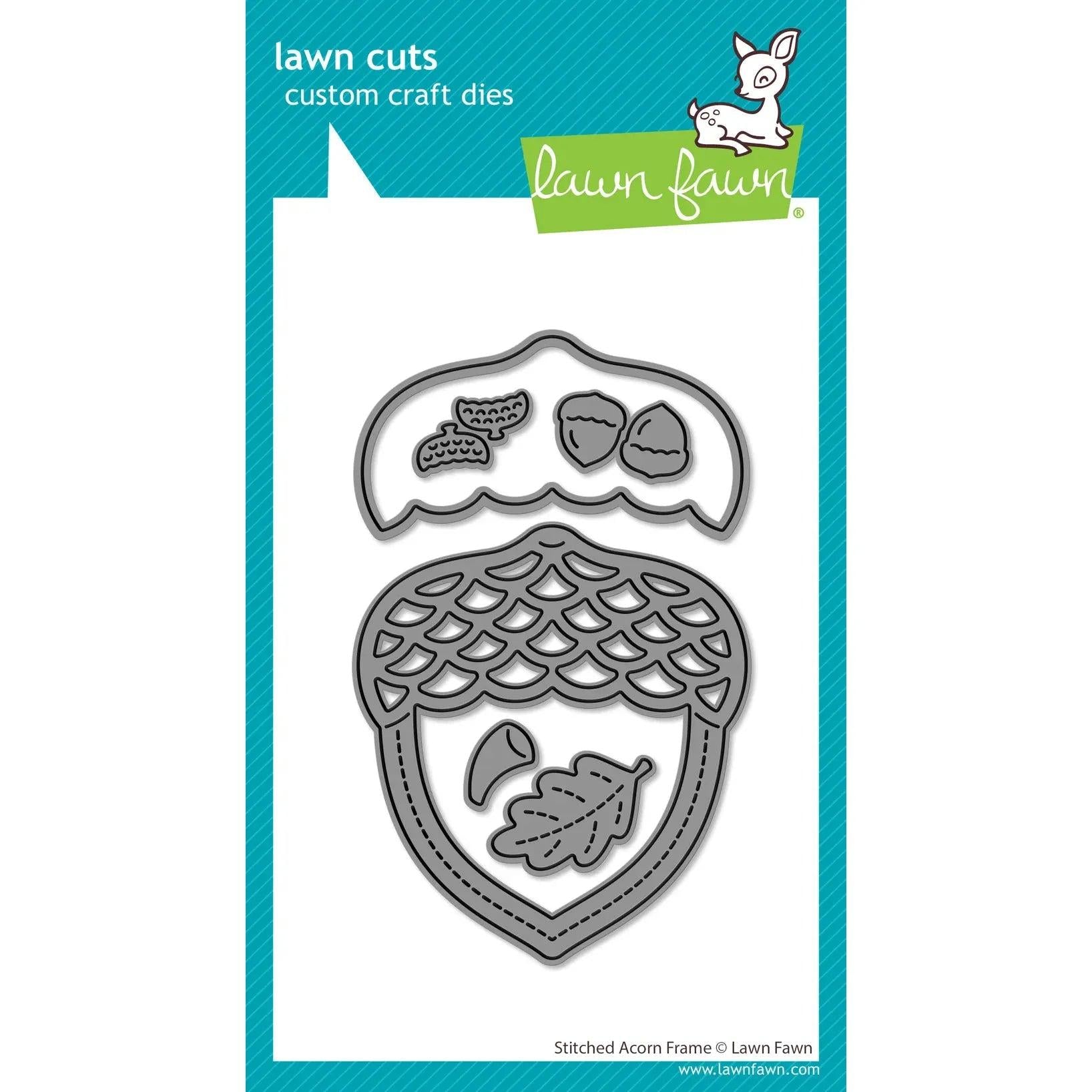 Lawn Fawn - Lawn Cuts - Stitched Acorn Frame-ScrapbookPal